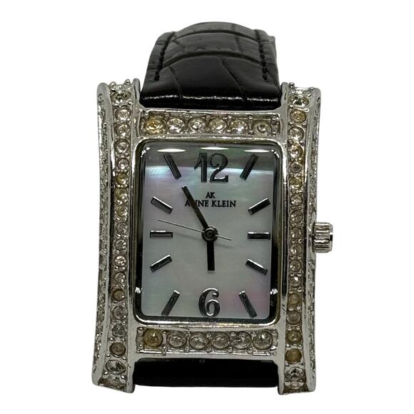 Anne Klein 10/6583GP Women's Silver Crystal Accent Watch – Needs Battery - Picture 1 of 7